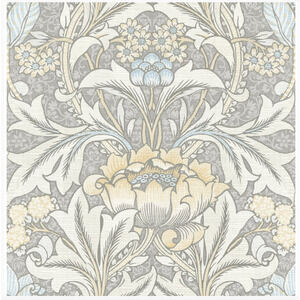 NextWall NW41508 Morris Flower Wallpaper in Daydream Grey & Pearl Blue NEW